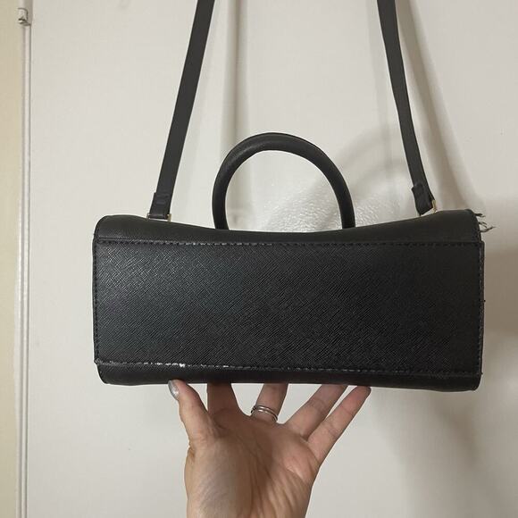 TOPSHOP black shoulder handbag gold chain removable strap - Picture 6 of 8